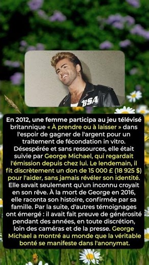 Le geste de bonté secret de George Michael #hollywood