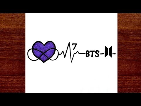 Easy BTS Drawing | BTS Army Logo Drawing Step By Step