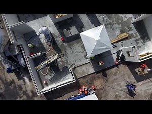 Apis Cor: Aerial Rotational Footage of Frank Printing Model House