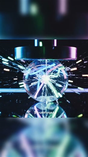 💥 Neon Glass Marble DETONATES Under Pressure! #CrushForgeAI
