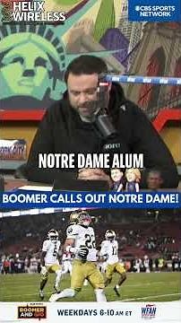 Boomer says teams should REFUSE to play Notre Dame to prevent them from taking a CFP spot 😳