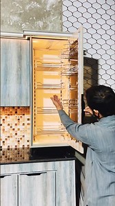 Uv High Glass kitchen cabinet/modular | kitchen cabinet design| #short #cabinet #diy #kitchen#shorts