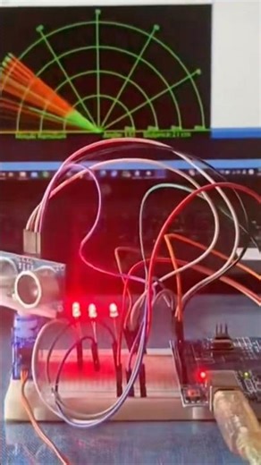 Ardiuno Radar based obstacle detector. #arduino #arduinoproject #arduinoideas #arduinouno