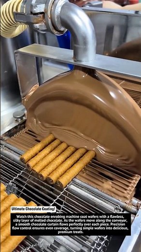 Ultimate Chocolate Coating! Satisfying Wafer Dipping Machine