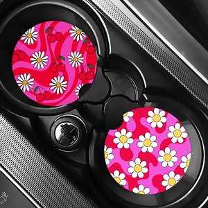 Cute Car Coaster Designs, Car Coaster Bundle, Download, Retro Floral Leopard Driving Quotes, Western Funny Car Freshie, Car Freshie Png - Etsy