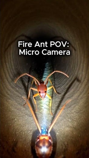 Fire Ant POV: Micro Camera Reveals a Massive Underground Colony