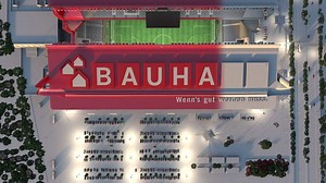 So wird bei BAUHAUS digital gebaut! ⚽ Unsere WM-Arena ist nicht aus Stahl, sondern aus Bits und Bytes am Computer entstanden. Das virtuelle Bauvorhaben würde in der Realität nicht zuletzt durch seine spektakuläre Form die Blicke auf sich ziehen, oder was meint ihr? ;) | BAUHAUS Deutschland