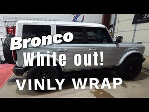 Transform Your Bronco with a Stunning White Vinyl Top Wrap!