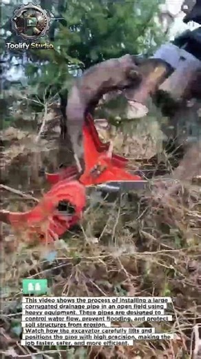 Smart Technique for Installing Massive Drainage Pipes in Rough Terrain.