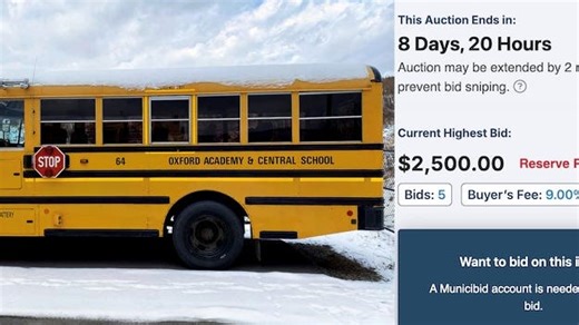 DCMO BOCES auctioning off school buses. How to bid