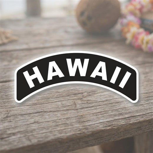 Hawaii State Sticker Tropical Island Vinyl Decal Waterproof Laptop Car Travel Gift - Etsy