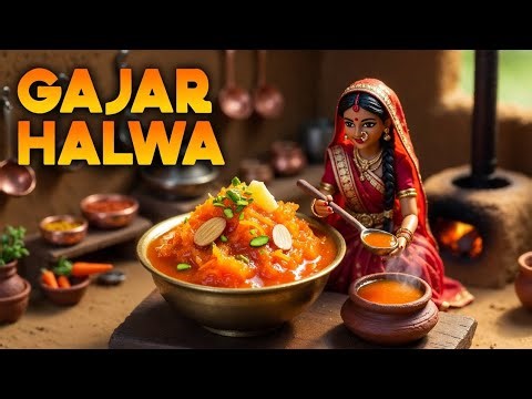 Miniature Doll Gajar Halwa Cooking ASMR | Tiny Indian Village Kitchen Sweet Dessert Recipe