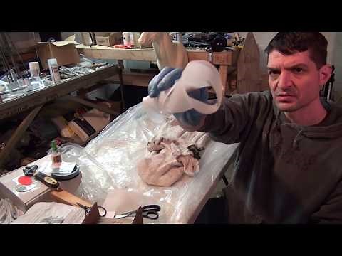 Mounting a Deer Head Fixing Holes in the Hide