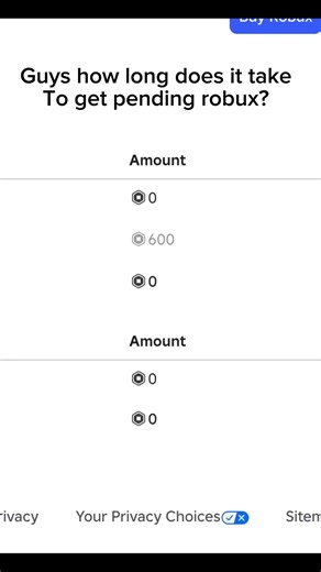Guys how long to get pending robux? #roblox #robux #rivals #subscribe