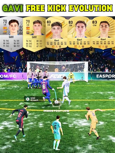 Gavi Free Kicks Evolution In Every FIFA√ From FIFA 22 To FC 26 #freekickgoals #pablogavi #eafc26