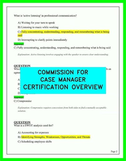 COMMISSION FOR CASE MANAGER CERTIFICATION OVERVIEW | Updated 2026 Exam Guide | Simple Breakdown 26