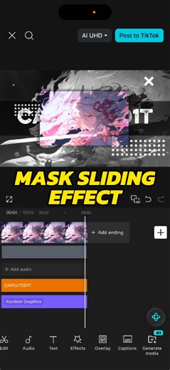 Mask Sliding Effect tutorial on CapCut