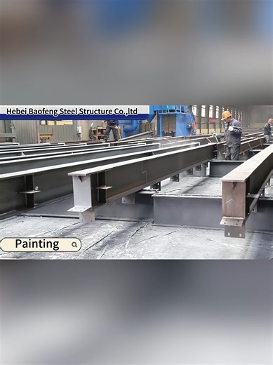 Steel Structure Building Materials Painting You are welcome to contact us for a consultation on steel structure buildings! 📧Email: czsteel1@hbbfgg.com 📱WhatsApp: 86 15231779291#steelstructure #steelbuilding #steelstructurewarehouse #warehouse