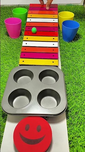 🌈 Rainbow Balls Dropping by Xylophone with Sparkling Crystal | Calm, Relaxing and Satisfying ASMR