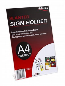 A4 Menu / Sign Holder Slanted Portrait
