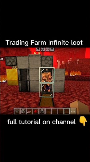 lnfinite Loot Piglin Trading Farm! Minecraft bedrock (26.1+)