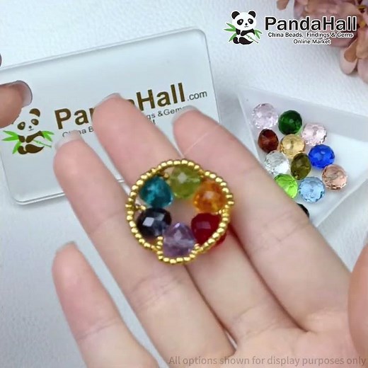 K9 Glass Beaded Rainbow Flower Hairpin #glassbeads #hairpins #handmadejewelry #diyhairclip #shorts