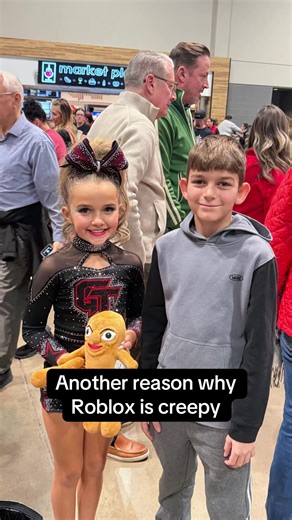 The Roblox craze. Cute picture of these two at her cheer comp but that’s no cheer duck 🫣🐥