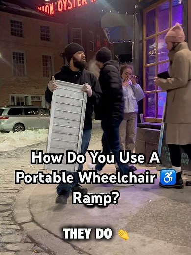 How do you use a portable wheelchair ramp?♿️Let me show you! #disabled #disabdisabled #wheelchair