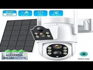 4MP Wireless Solar Camera Dual lens WiFi PTZ Camera Outdoor Built-in Battery Review