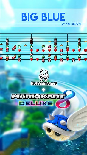 Big Blue (Mario Kart 8) by Xanderoni on Super Mario Paint and imported to Notessimo #mariopaint #supermariopaint #mariopaintvibes #mariopaintcomposer #mariokart #mariokart8deluxe #music #fzero #notessimo #composer #sequencer