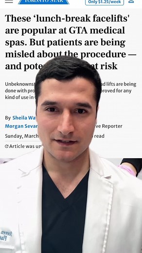 The real risks of thread lifts, discussed by a Toronto plastic surgeon #plasticsurgery #threadlift #facelift #toronto #yorkville