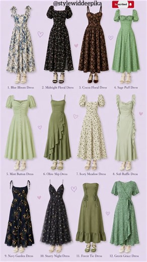 12 Beautiful Summer Dress Ideas for Women | Floral, Puff Sleeve & Cottagecore Styles 🌸✨ #shorts