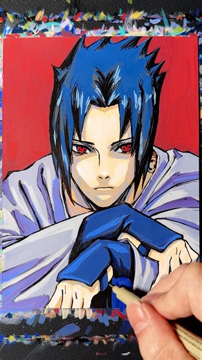draw Naruto Shippuden Sasuke#drawing #NarutoShippuden #Sasuke #howtodraw #drawingtutorial #animeart