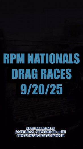 Coming up this Saturday, vintage drag races, car show and swap meet at Santa Margarita Ranch. 9000 Yerba Buena Ave. Santa Margarita, Ca. 93453. Spectator gates open at 9am, races go till 5pm #rpmnationals 🎥 by Matthew Leland Sumpter | RPM Nationals