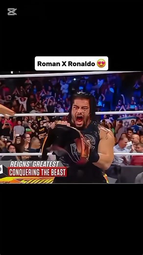 Ronaldo’s Lovely Reaction to Roman Beating Brock!🥰#wwe #shorts