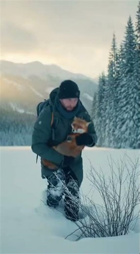 Cute Red Fox in Snow ❄️ 🐾❤️🌍#fox #redfox #wildlife #nature #animals #snow #winter