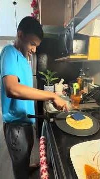 He is preparing breakfast for the 1st time🥰❤️