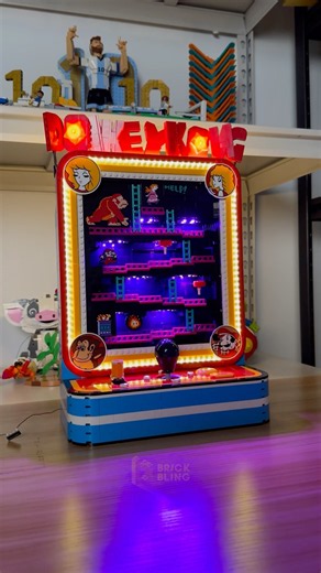 LEGO Donkey Kong™ Arcade🎮Bringing the Classic Arcade Experience to Life with Lights.#lego #shorts