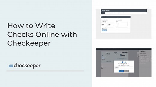 Write Checks Online With Checkeeper