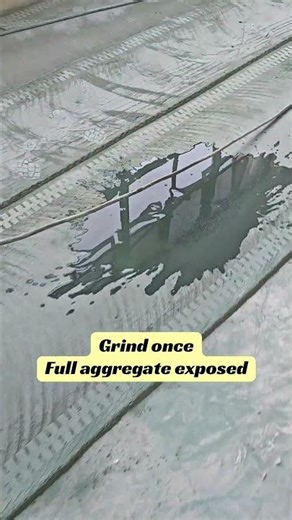 Grind once time, fully aggregate exposed! Good effect #grindingmachine #construction