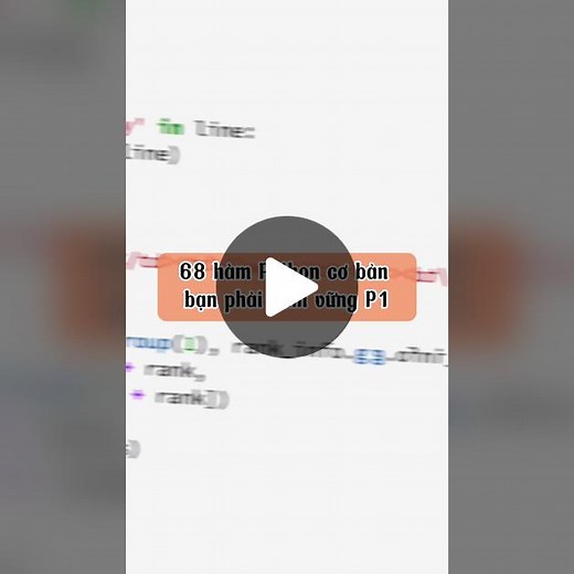 68 hàn Python cơ bản ai cũng biết #hoccungtiktok #leanrontiktok #pythonprogramming #hocdataonline #OlsaSüperOlur