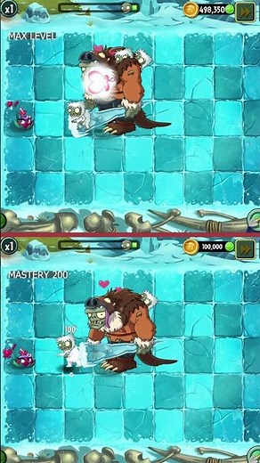 PvZ 2 - Blooming Heart Plant, Level Max, Mastery 200 Vs Zombie Gargantuar.
