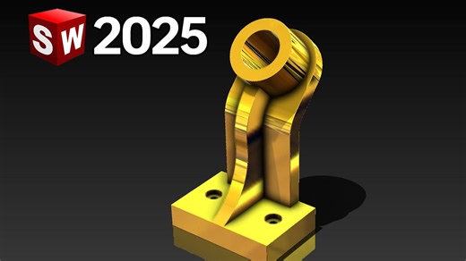 【学透SW2025】SolidWorks2025 sp 4.0 零件设计教程：掌握2D草图，偏移，3D拉伸，筋
