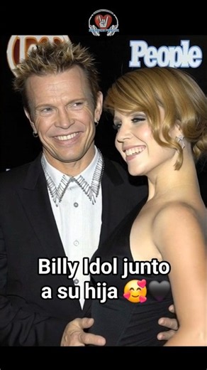 Billy Idol estrella de rock junto a su única hija Bonnie Blue 🖤 #rock #billyidol #familiy #daugther