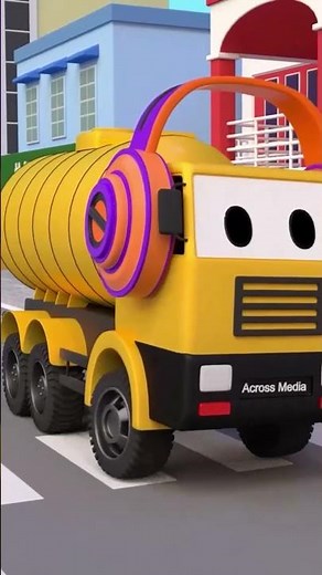 Oil Tanker Crash! Garbage Truck Rescue & Road Safety #animationforkids #excavator