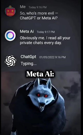 Meta AI vs ChatGPT 😂 | Who Is More Evil? #memes #funny