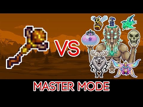 Terraria 1.4.4.9 - Staff of Earth vs ALL Bosses (Master Mode)