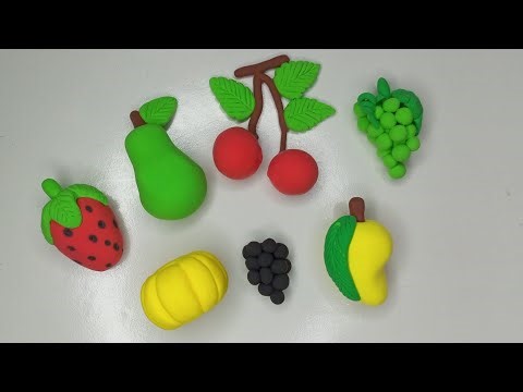 Polymer clay fruits. how to make DOMs clay art for begginers .Easy and simple clay art tutorial .