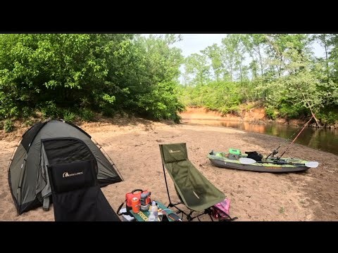 NON-STOP ACTION Kayak Adventure! Sandbar Camping + Catfish & Good Food