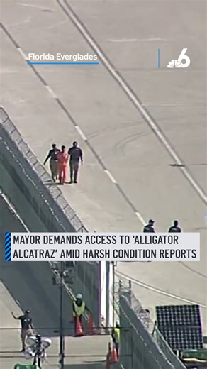 Another family of a migrant is denouncing conditions of lack of water, freezing cold tents and atrocious mosquitoes at the so-called "Alligator Alcatraz." The Florida Immigration Coalition is urging Miami-Dade County Mayor Daniella Levine Cava to file a lawsuit against the state, with the hopes that the detention center will be shut down. Full story: http://on.nbc6.com/8RwazIS #alligator #alcatraz #family #harsh #mayor | NBC 6